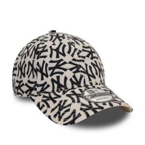 Casquette Beige à Monogramme Noir NY Neyan 9Forty