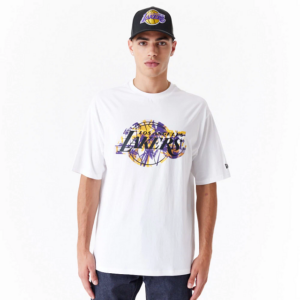 T-shirt NBA Lakers Blanc motif dorsal