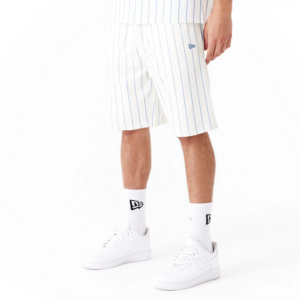 Short Blanc Pinestripe à fines rayures New Era