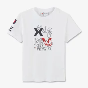 T-shirt blanc XV de France en jersey coton Eden Park